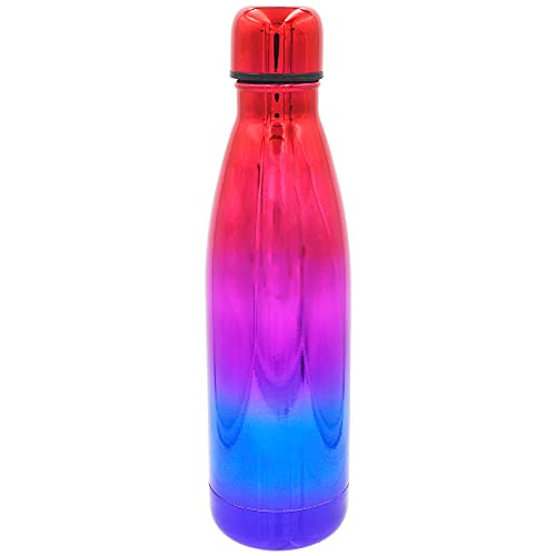 Stainless Steel 16 oz Water Bottles with Leak Proof Lids, Insulated Sweat Proof Sports Water Cup Flask Travel Bottle Keeps Beverage Hot or Cold (OMBRE4)