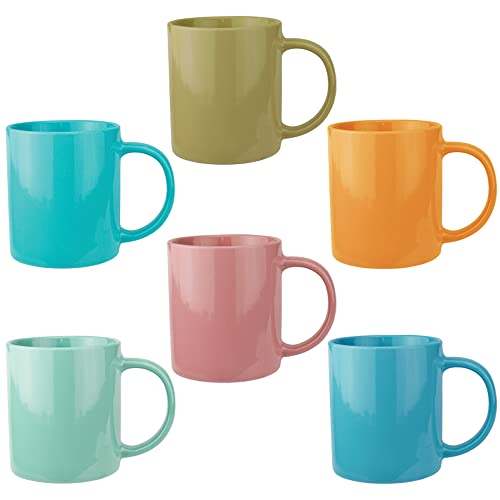 Mug BIG Coffee Mugs Set of 6 Oversize 21 oz Large Cup Gifts for Mom, Microwave and Dishwasher Safe