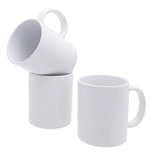 Sublimation Mugs, 11oz Sublimation Ceramic Blank Coffee Mugs Set of 36 White Tea Cups, Great for Bulk Bundle Sublimation Personalized Prints