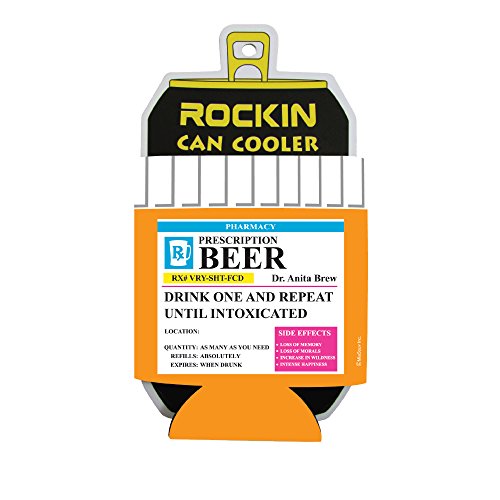Beer Can Cooler Prescription Pill Bottle Insulated Can Holder Sleeve Rx Unique Funny Novelty 1 Shot, Great Gag Gifts Coolers for Beer Cans, Gift for Men & Women