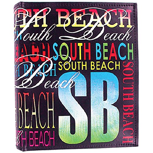 Photo Album South Beach Florida Large Leather Photo Albums Neon Signature Holds 200 Pictures 4 X 6