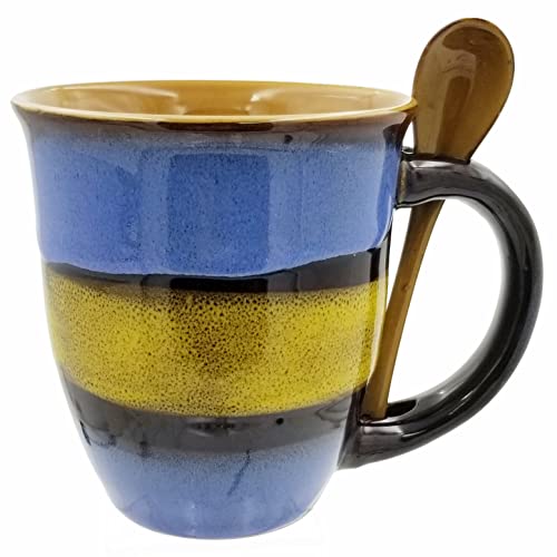 Mug Creative Glazed Coffee Mugs - Unique Ceramic Glazed Coffee and Tea Cups - 14 Ounce