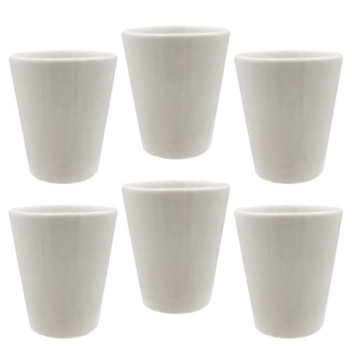 Rockin 12 Sublimation Shot Glasses White 1.5 oz Bulk Deals, Pure White All-purpose Ceramic Shot Set BPA-Free Food Grade Restaurants, Café, Inn, Hotels, Bars Shot Glass for Sublimation Printing (12)