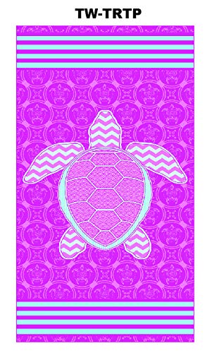 Sea Turtle Beach Towel β 30"x60" Soft Cotton Towel for Men & Women β Pink Decorative Ocean-Inspired Towel for Beach, Pool & Sunbathing
