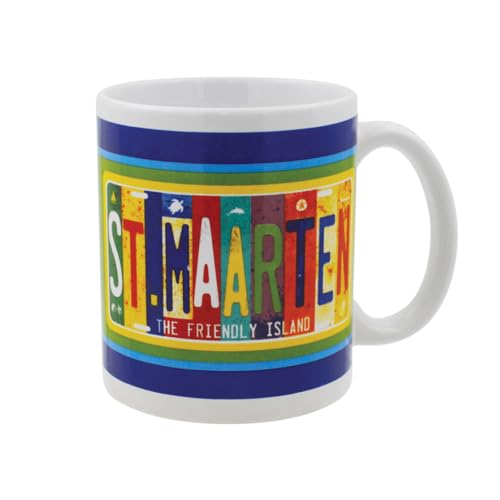 Mug Souvenir Gifts Coffee Cup License Plate Island Ceramic 11 oz Tea Mugs, Fun Cali Gifts for Mom Christmas Birthday and Him & Her, Medium