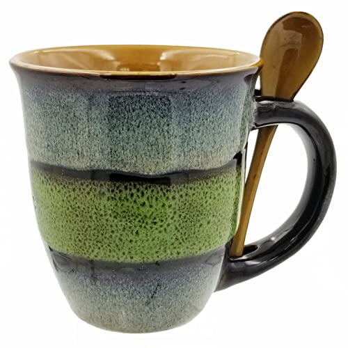 Mug Creative Glazed Coffee Mugs - Unique Ceramic Glazed Coffee and Tea Cups - 14 Ounce