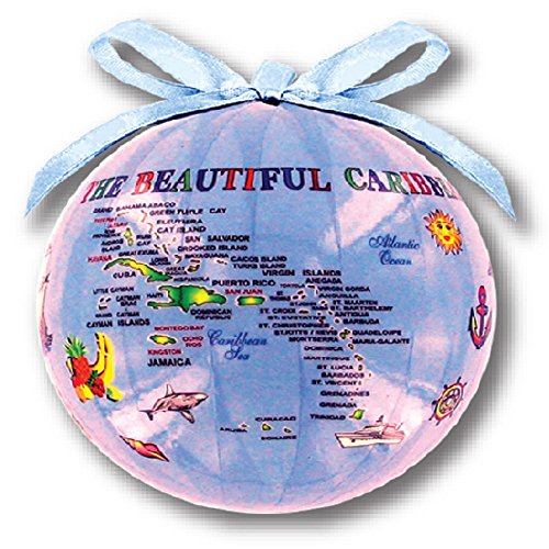 Christmas Ornament Ball Caribbean Island Map Souvenir Gift & Christmas Tree Decoration and Home Decor