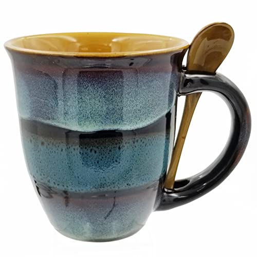 Mug Creative Glazed Coffee Mugs - Unique Ceramic Glazed Coffee and Tea Cups - 14 Ounce