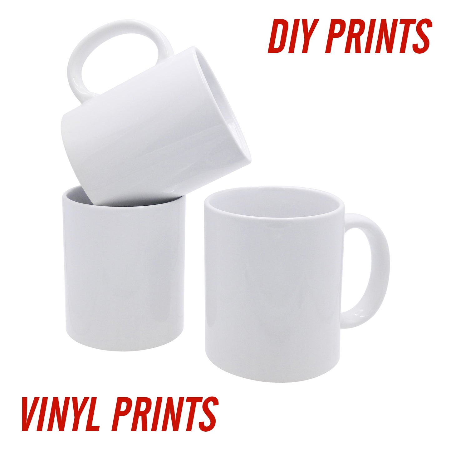 Sublimation Coffee Mugs, 11oz Sublimation Ceramic Blank Coffee Mugs Set of 24 White Tea Cups, Great for Bulk Bundle Sublimation Personalized Prints