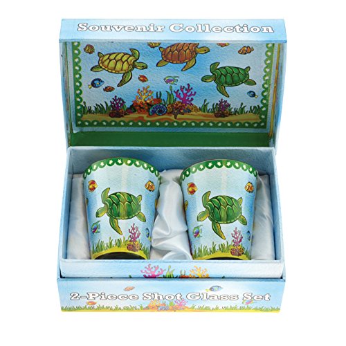 Shot Glasses Turtle Gifts Set of 2 for Men & Women, Beautiful Novelty Unique Turtles Gift with Gift Boxed Included (2 Pack)