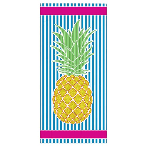 Rockin Towels - Tropical Beach Towels, Novelty 30 x 60 Soft Cotton Towels for Adults (Blue, 6)