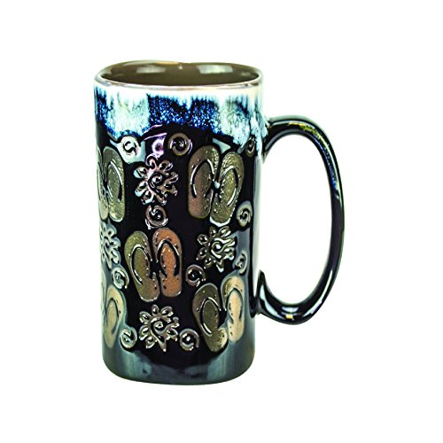 MUG Glazed Ceramic Coffee Mugs Flip Flops Sandals Design Dishwasher Microwave Safe Tall 16 Oz Mugs, Great Gift and Beautiful Kitchen Drinkware and Home Decor