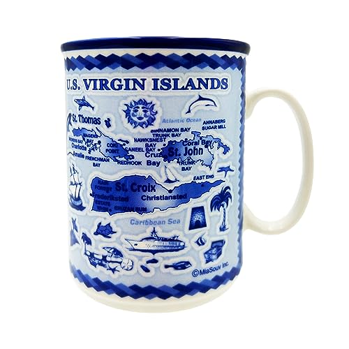 Rockin Gear Mug St. Thomas U.S Virgin Islands Souvenir Gift - Ceramic Coffee Cup Combo 11 oz (USVI) - Best Gift for Coffee Tea Lover/Addicts