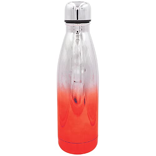 Stainless Steel 16 oz Water Bottles with Leak Proof Lids, Insulated Sweat Proof Sports Water Cup Flask Travel Bottle Keeps Beverage Hot or Cold (OMBRE12)
