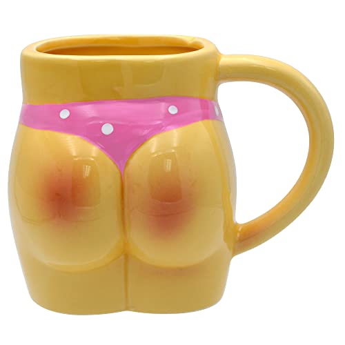 Rockin Mug Bachelor Rude Party Novelty Beer Mugs for Men - Ridiculously Funny Ceramic Cup for Hot/Cold beverages