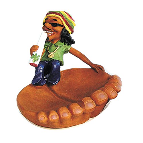 Ashtray Rasta Man Collectible Figurine Jamaican Man Big Hand Polyresin Ashtray Weed Hemp Marijuana Pot Cannabis Party Accessory