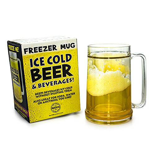Beer Mugs For Freezer - Insulated Freezer Mug for Beer and Cocktails with Handle, Freezer Safe Beer Steins Perfect for any Party, Super bowl Party, Holiday 14 oz