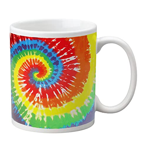 Fun Colorful Coffee Mug Gifts for Mom, Cute Colorful Coffee Lover Gifts for Women and Men, Ceramic Novelty Mugs (Tie Dye)