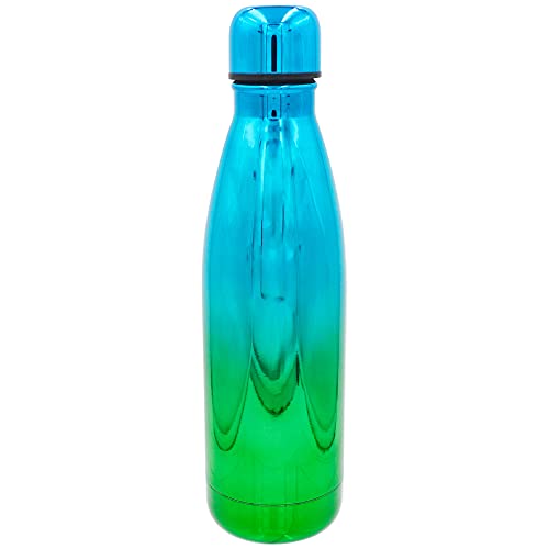 Stainless Steel 16 oz Water Bottles with Leak Proof Lids, Insulated Sweat Proof Sports Water Cup Flask Travel Bottle Keeps Beverage Hot or Cold (OMBRE5)