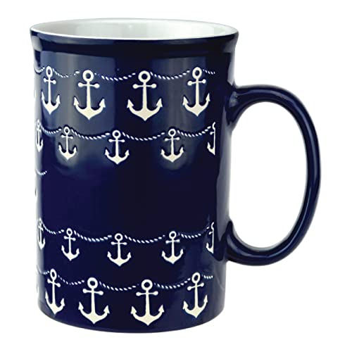 Mugs Fun Ships Anchor Coffee Mug, Cute Anchors Coffee Lover Gifts for Husband and Wife, Ceramic Novelty Mugs (You're my Anchor)