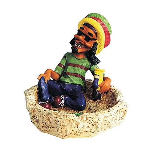Weed Ashtray Jamaican Rasta Figurine Ashstrays for Men Women Marijuana Cannabis Smoking Stone Ashtray - Cigar Ashtray Gift & Weed Accessory
