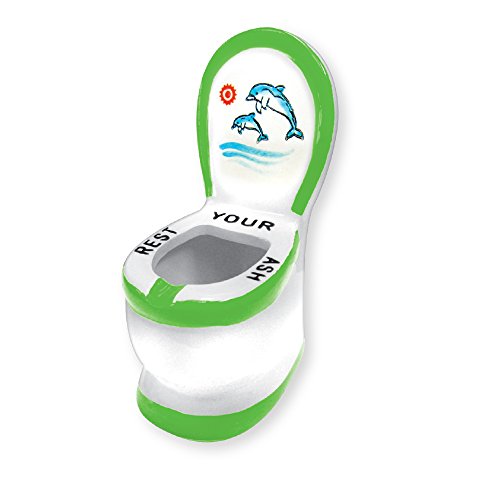 Ashtray Ceramic Toilet Funny Novelty Ashtrays 'Rest Your Ash' Cigarette or Cigar Ashtray - Great Gag Gifts for Men, White Elephant Gift, Secret Santa