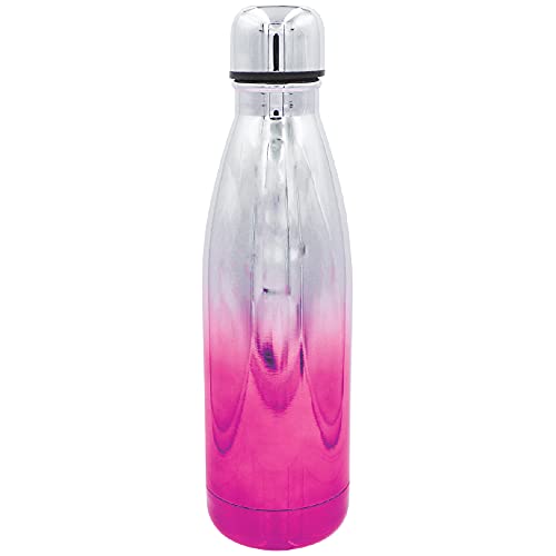 Stainless Steel 16 oz Water Bottles with Leak Proof Lids, Insulated Sweat Proof Sports Water Cup Flask Travel Bottle Keeps Beverage Hot or Cold (OMBRE10)