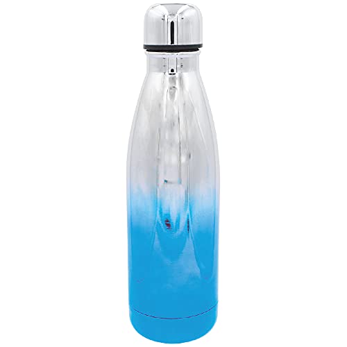 Stainless Steel 16 oz Water Bottles with Leak Proof Lids, Insulated Sweat Proof Sports Water Cup Flask Travel Bottle Keeps Beverage Hot or Cold (OMBRE8)