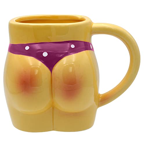 Rockin Mug Bachelor Rude Party Novelty Beer Mugs for Men - Ridiculously Funny Ceramic Cup for Hot/Cold beverages