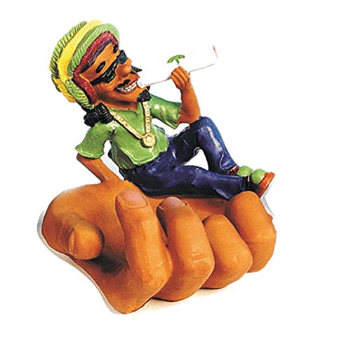 Ashtray Rasta Man Collectible Figurine Jamaican Man Big Hand Polyresin Ashtray Weed Hemp Marijuana Pot Cannabis Party Accessory (3)