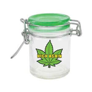 Rockin Gear Mini Mason Jar Glass Container with Air Tight Lid 2 oz - Best Stash Jar (4 Pack)