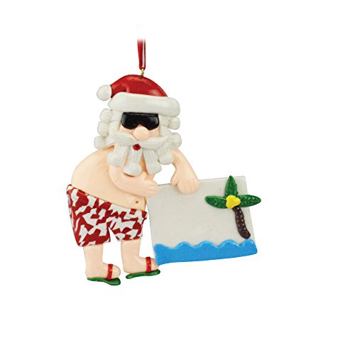 Christmas Ornaments Santa Claus Figurines Swimsuit Edition Funny Tropical Hanging Ornaments Christmas Tree Decorations (Swimsuit)