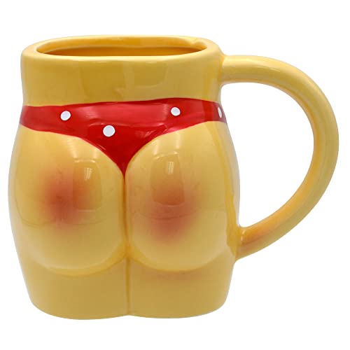 Rockin Mug Bachelor Rude Party Novelty Beer Mugs for Men - Ridiculously Funny Ceramic Cup for Hot/Cold beverages