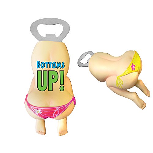 Bottle Opener Sexy Bikini Stainless Steel Novelty Bottle Opener"Bottoms Up"