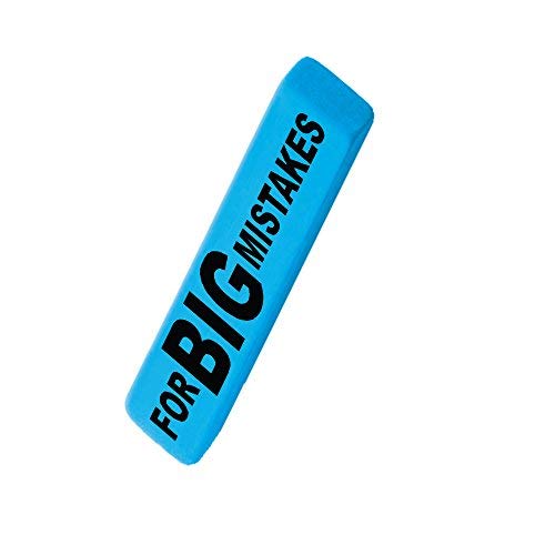 Pencil Eraser for Big Mistakes Jumbo Eraser for Kids - Best Back to School Supplies Gift Item (2, Blue)