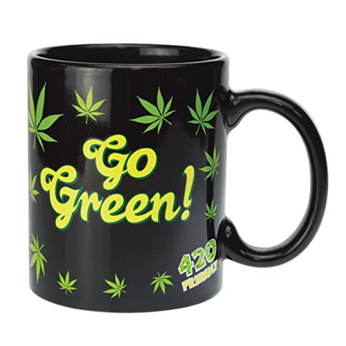 Mugs Funny Smokers Coffee Mug for Men & Women, Cool 420 Cup, Ceramic Novelty Go Green Mug Gifts (Marijuana)