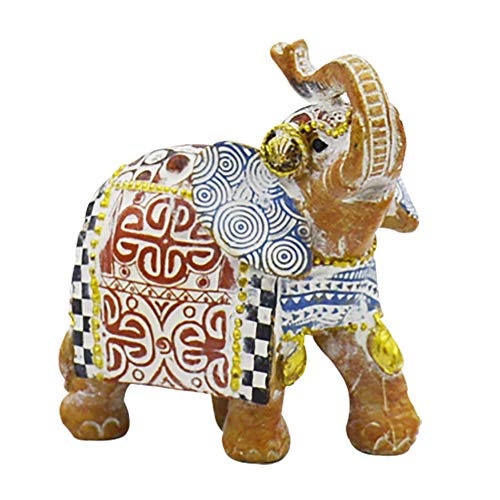 Rockin Tribal Pattern Elephant Statue Figurine (5 inch)- Nice Collectible Figurine Statue | Animal Decorations for Home Decor, Bedroom Office/Living Room…