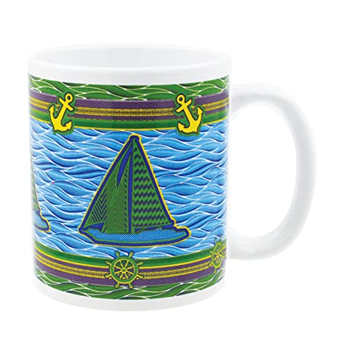 Mugs Fun Boat Coffee Mug Gifts for Mom, Cute Boat Mug Gifts for Women and Men, Ceramic Novelty Mugs (Sailboat)