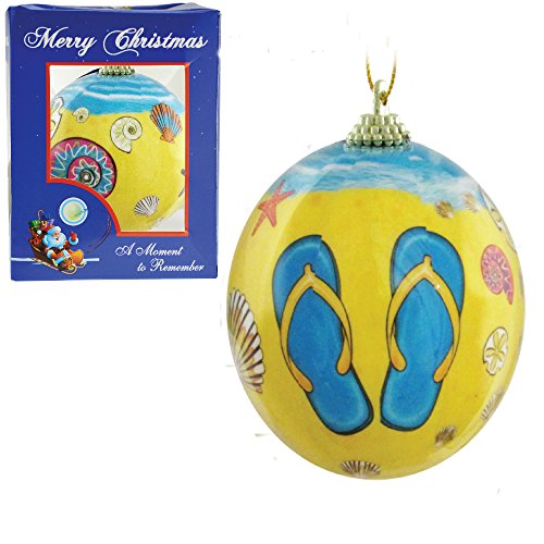 Christmas Ornament Hanging Ball Beach Flip Flops Designed Individually Boxed Christmas Decoration